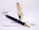 Perfect Replica Montblanc Meisterstuck Rose Gold Clip Black Rollerball Pen For Sale (4)_th.jpg